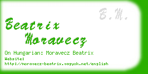 beatrix moravecz business card